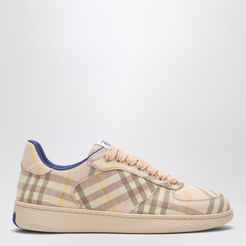Burberry Light Terrace Sneakers Checkered Pattern In Beige