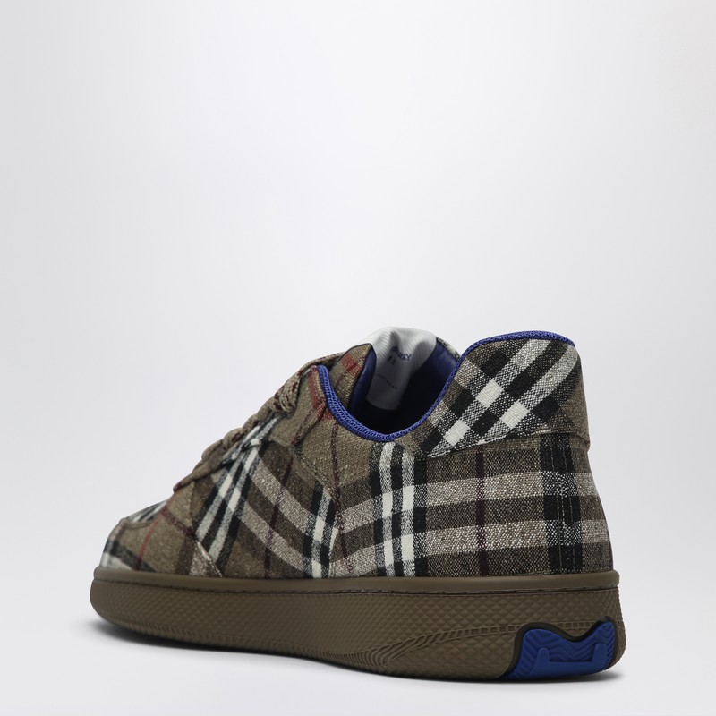 Burberry Checked Terrace Lace-up Sneakers In Brown