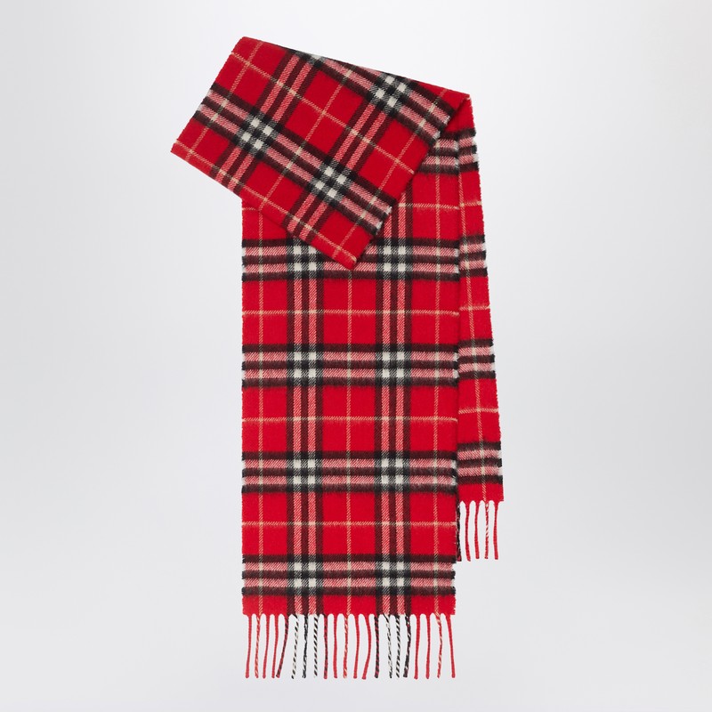 Cashmere scarf with check pattern - Burberry - Modalova