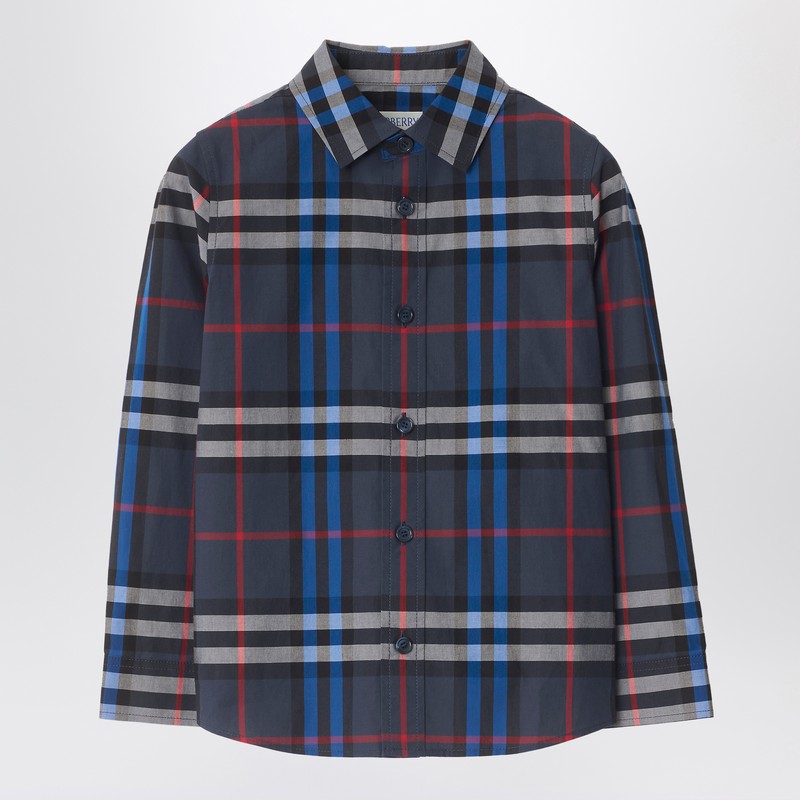 Gray shirt with Check pattern