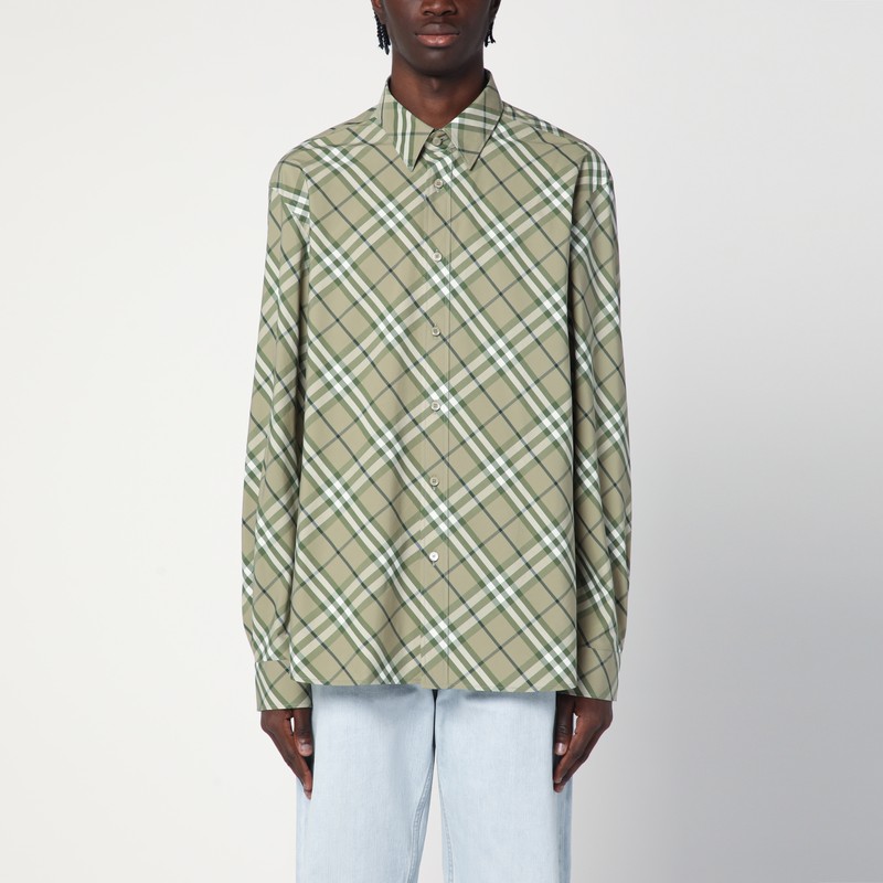 Saxon Green check-patterned shirt