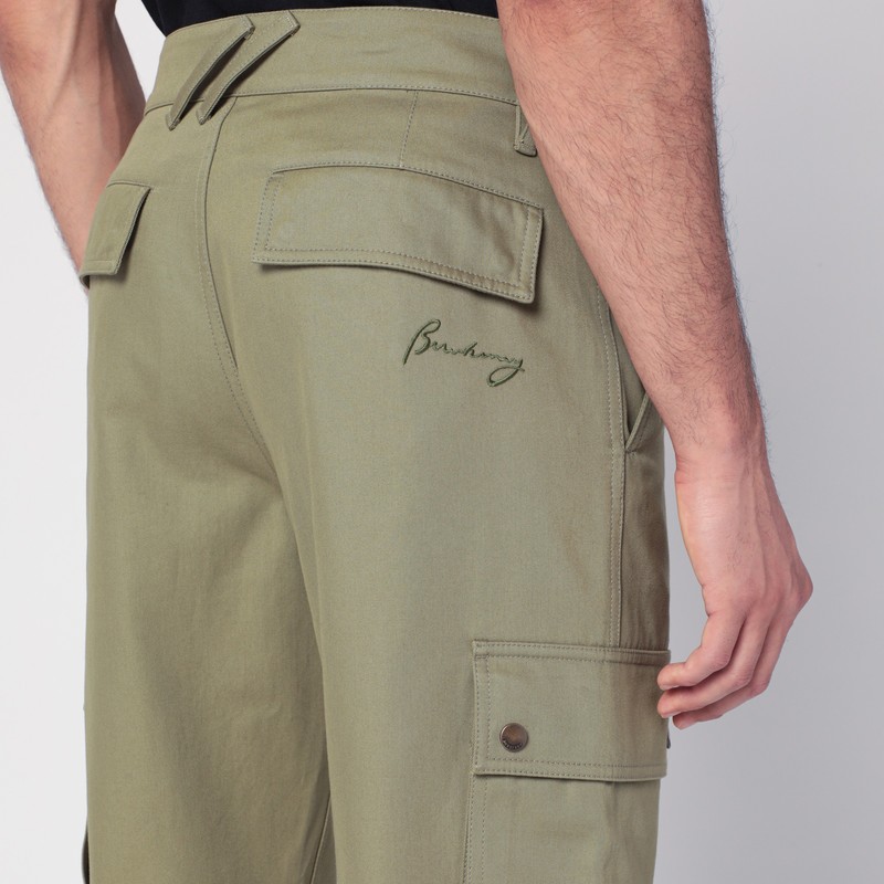 Burberry Men Cappuccino Cotton Cargo Pant In Brown