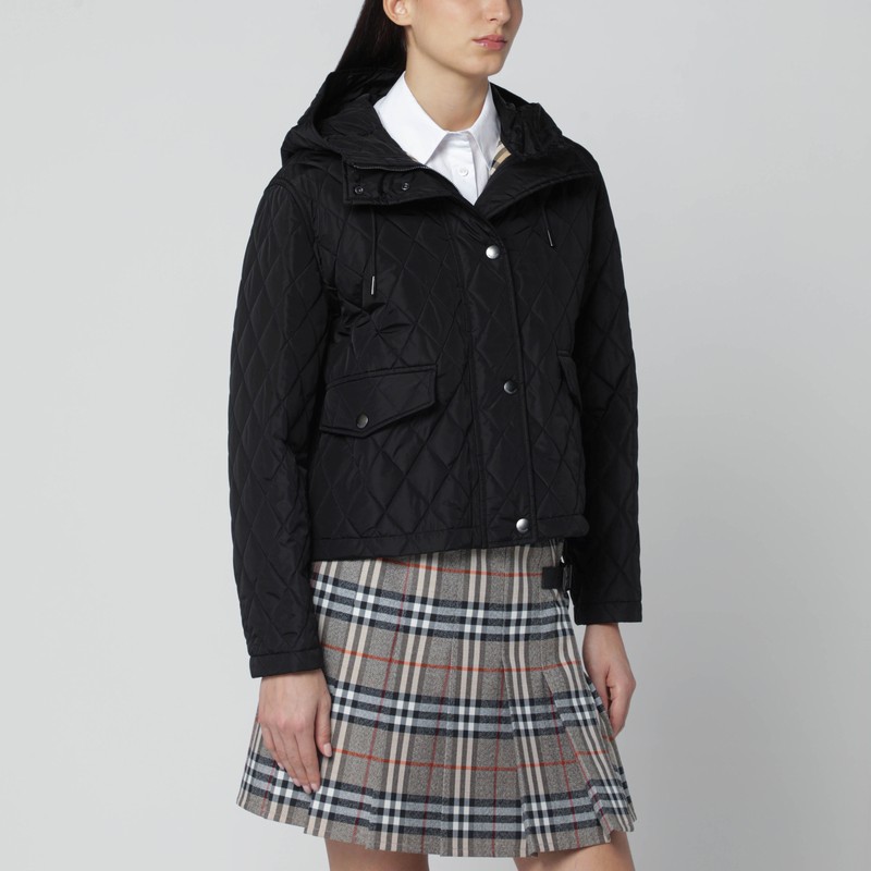 Burberry Black Cropped Quilted Jacket