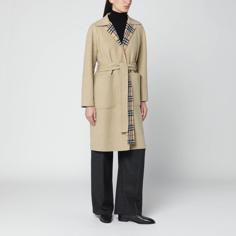 Burberry Sand Reversible Wool Coat