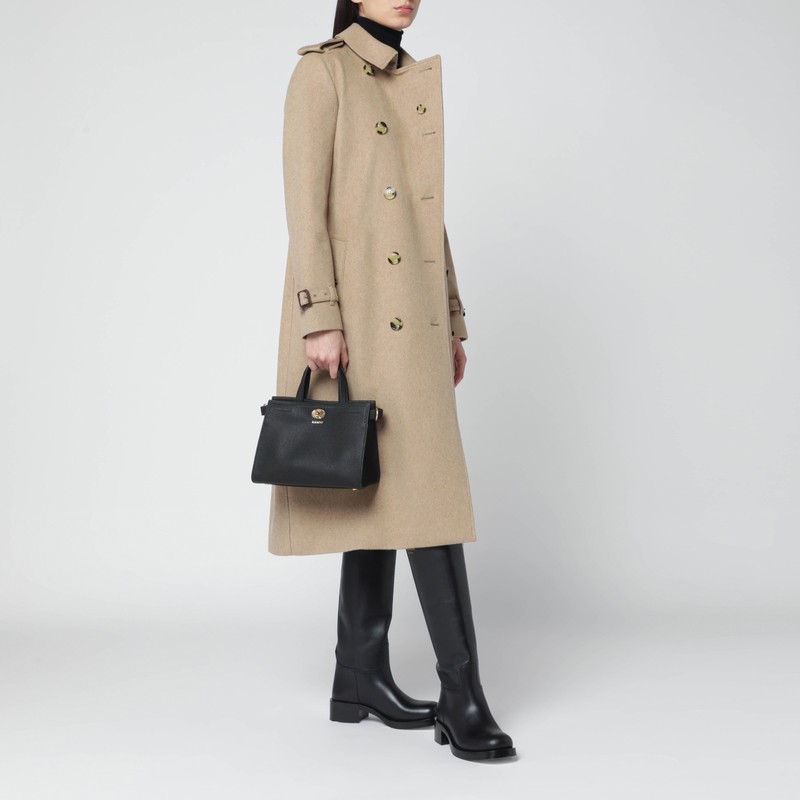 Burberry Mini Black Cotswolds Tote In Black