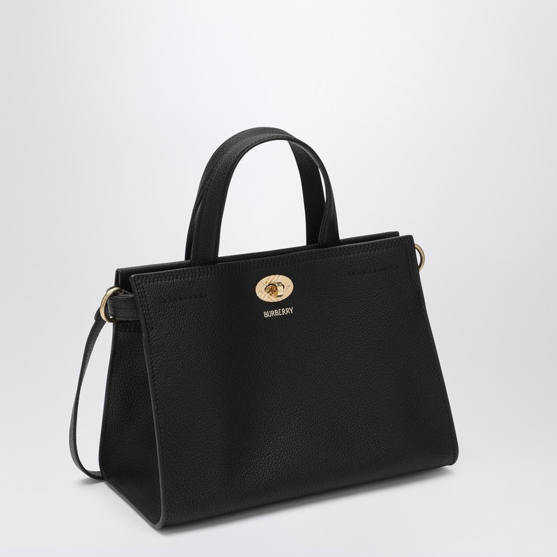 Burberry Mini Black Cotswolds Tote In Black