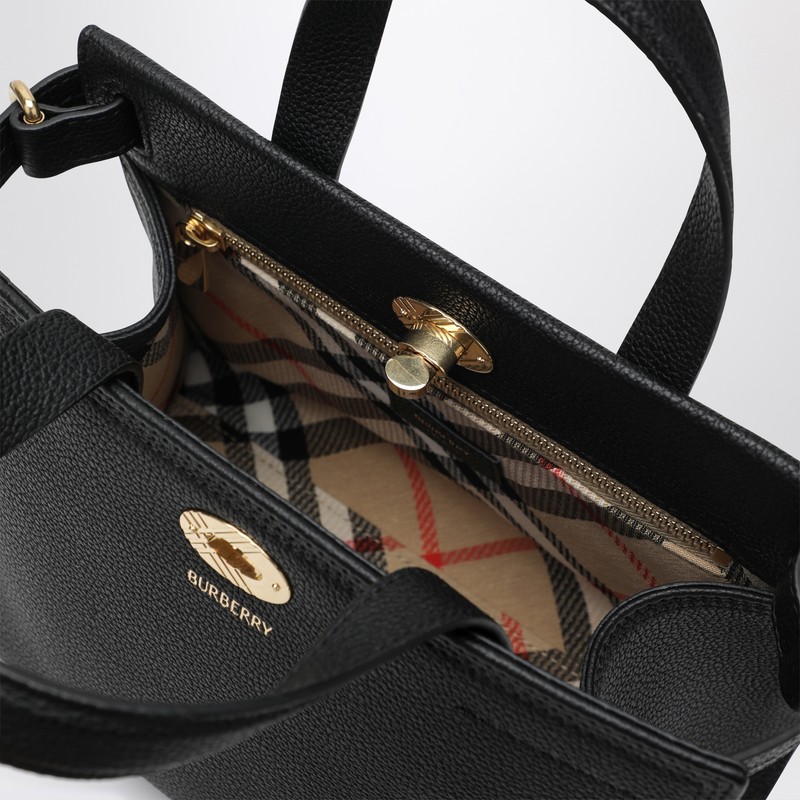 Burberry Mini Black Cotswolds Tote In Black