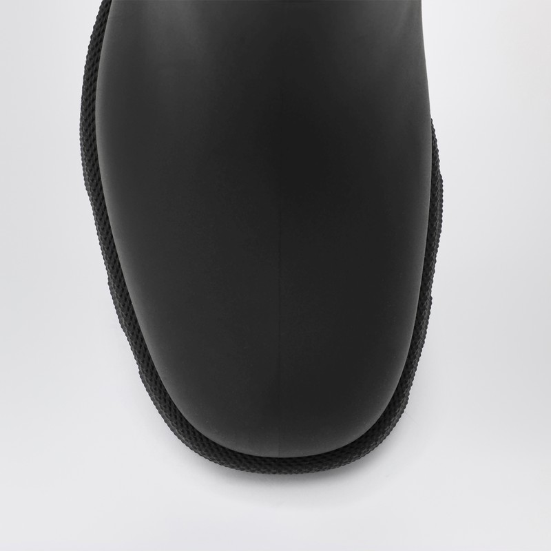 Burberry Marsh Stamp Rubber Ankle Boots In Black