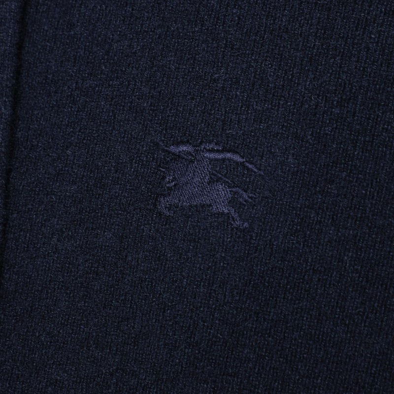 Burberry Navy Blue Zip-up Cardigan In Blue