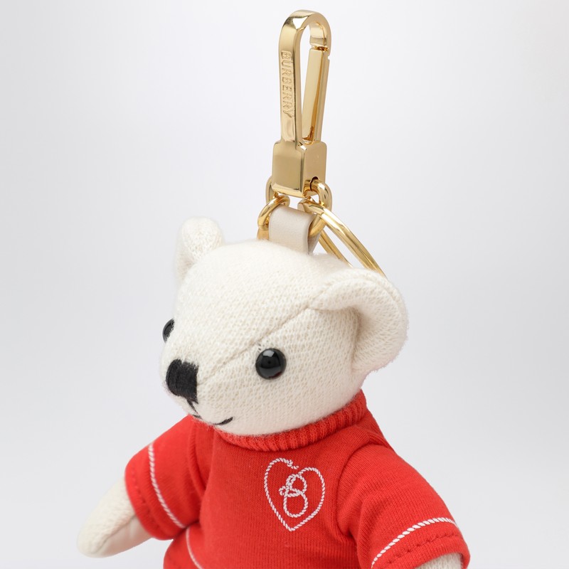 Burberry Thomas Teddy Bear Charm Heart Detail In Red
