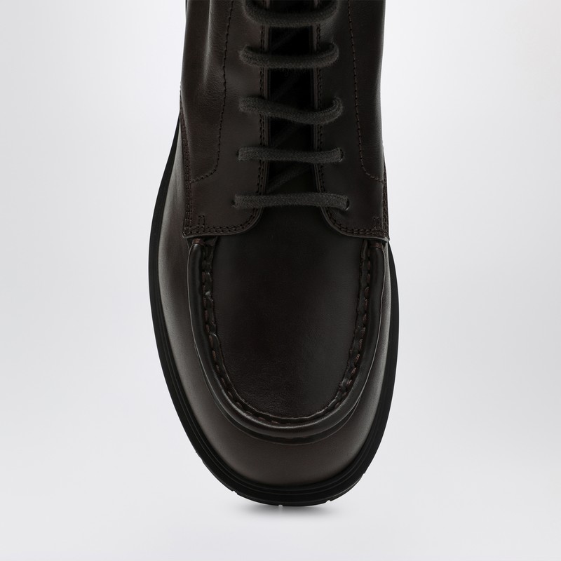 Burberry Brown Leather Amphibian Rogue In Animal Print