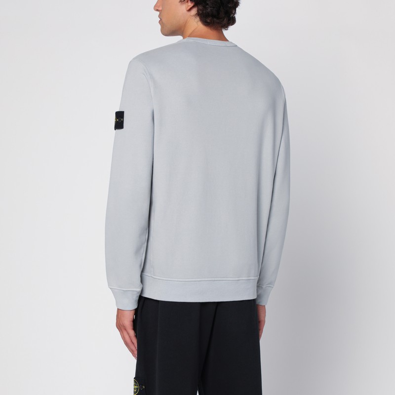 Stone Island Neutrals Sweatshirt With Iconic Branding In Grey