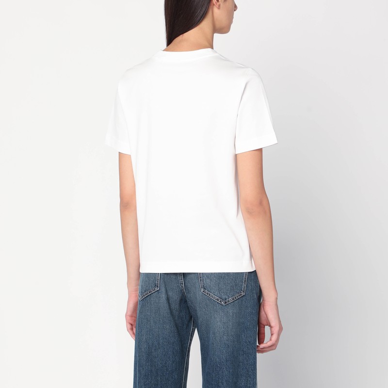 Burberry White T-shirt With Ekd In White