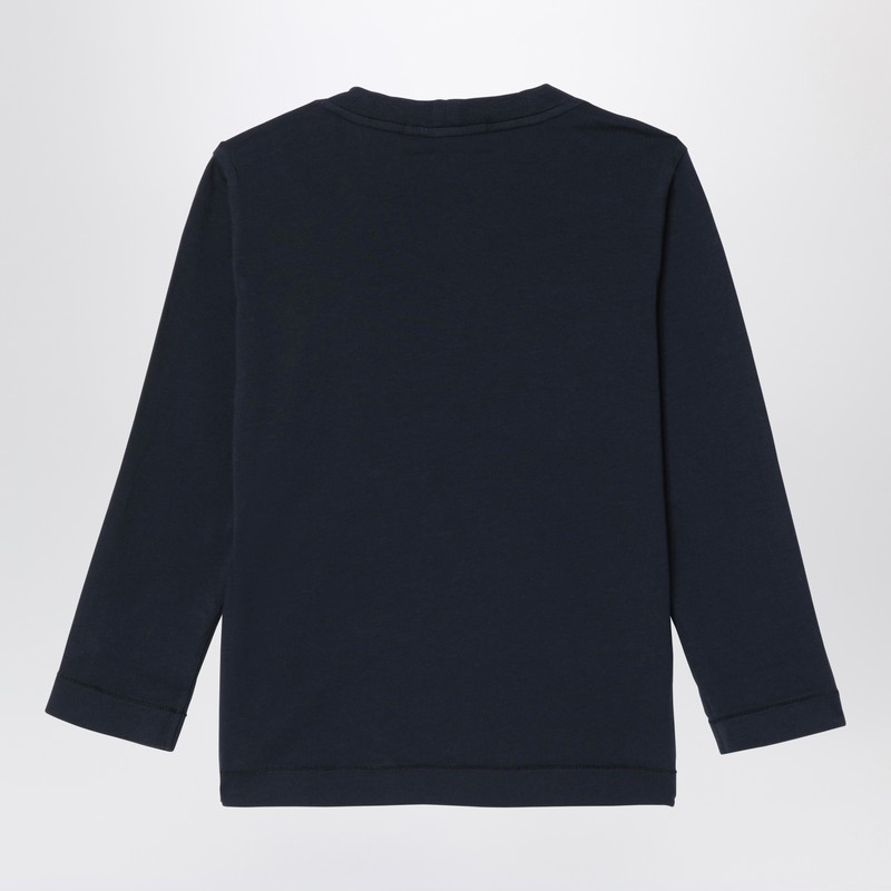 Stone Island Compass-motif Cotton Sweatshirt In Blue