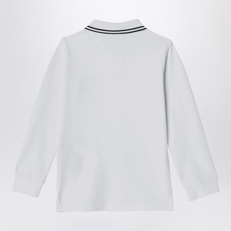 Stone Island Long-sleeved Polo Shirt In White