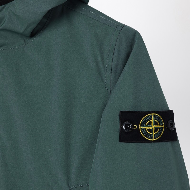 Stone Island Green Zipped Jacket In Green