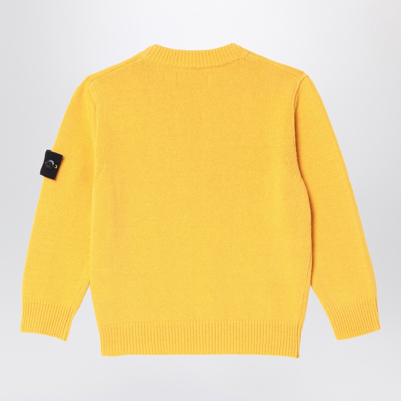 Stone Island Yellow Cotton Jumper In Yellow