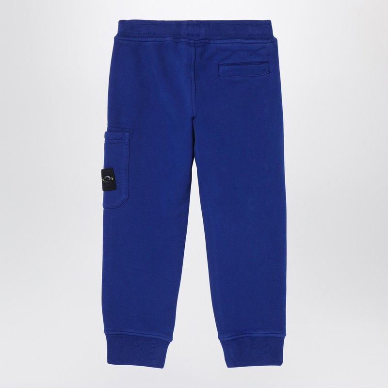 Stone Island Bright Blue Jogging Trousers In Blue