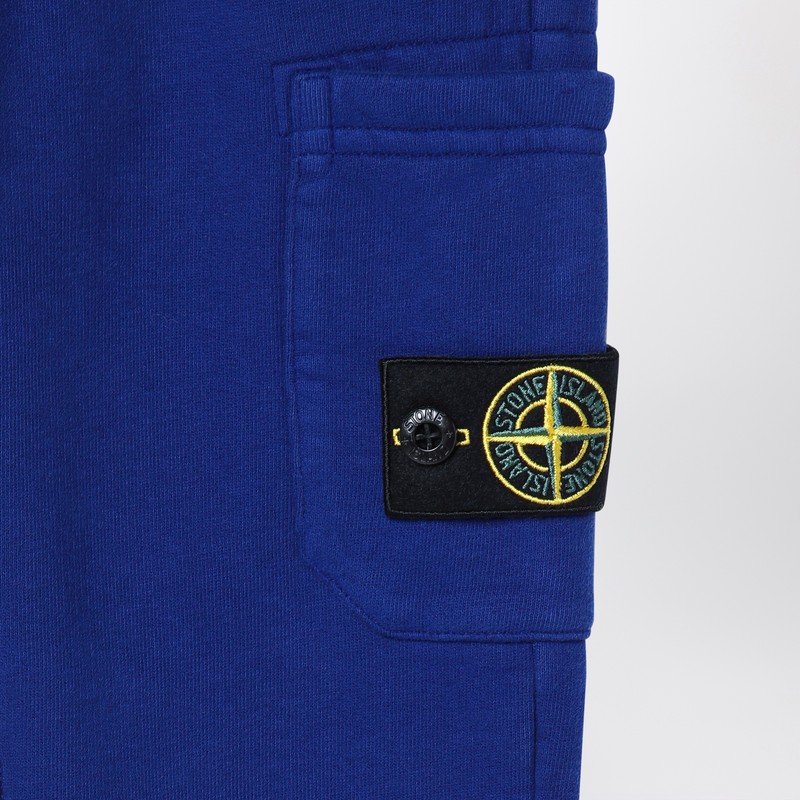 Stone Island Bright Blue Jogging Trousers In Blue