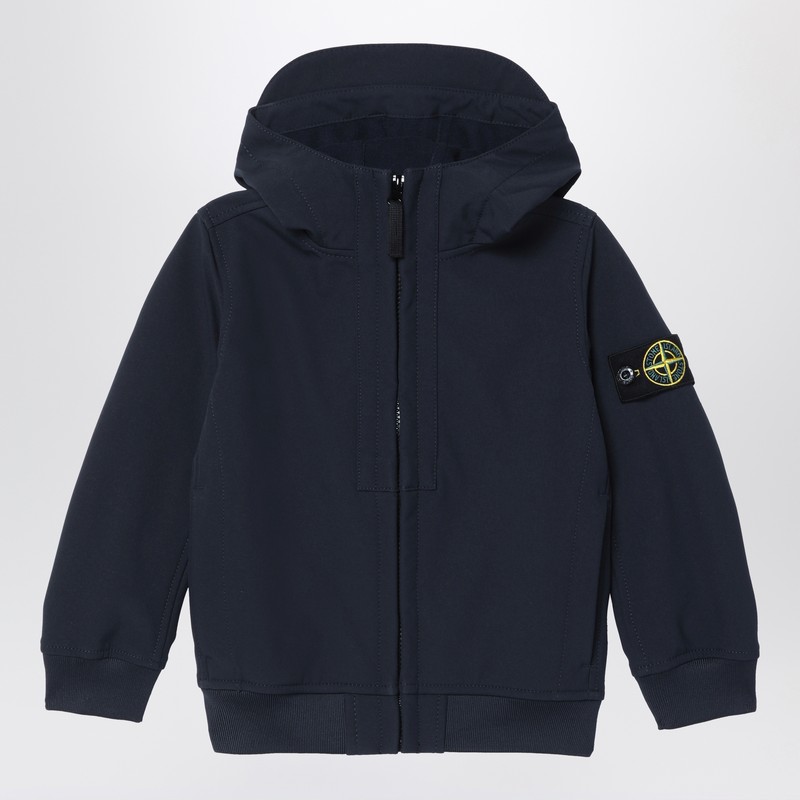 Stone Island Lightweight Navy Blue Jacket In Blue