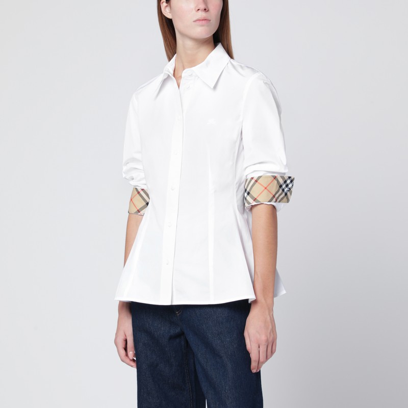 Burberry White Cotton Slim-fit Shirt