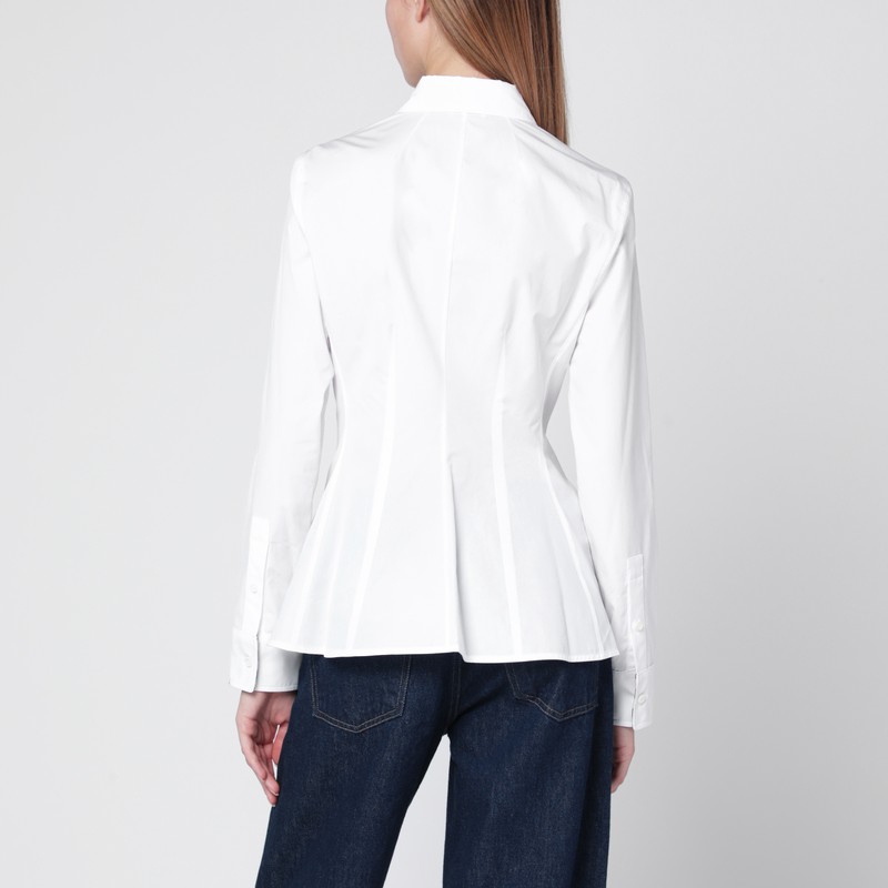 Burberry White Cotton Slim-fit Shirt In White