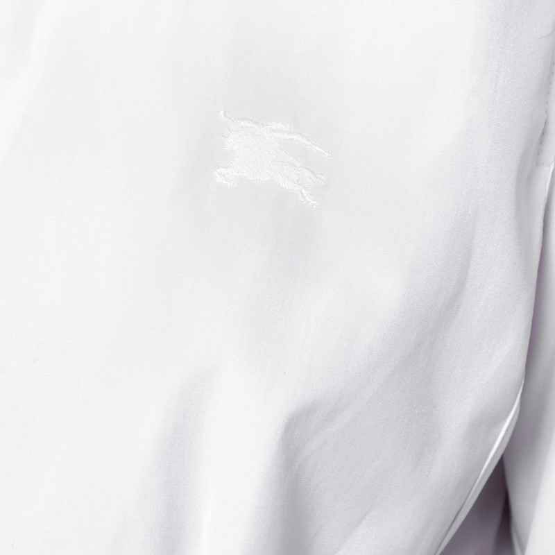 Burberry White Cotton Slim-fit Shirt In White