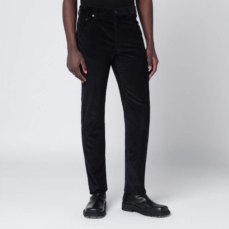 Dark blue cotton corduroy trousers