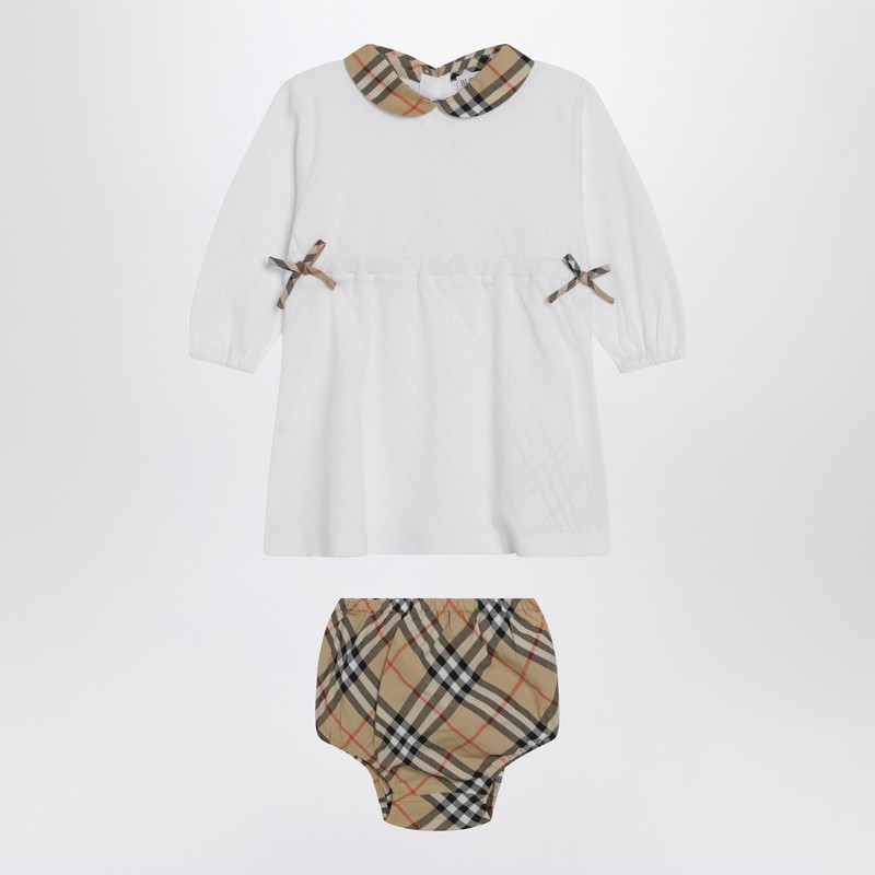 White set with Check motif trims