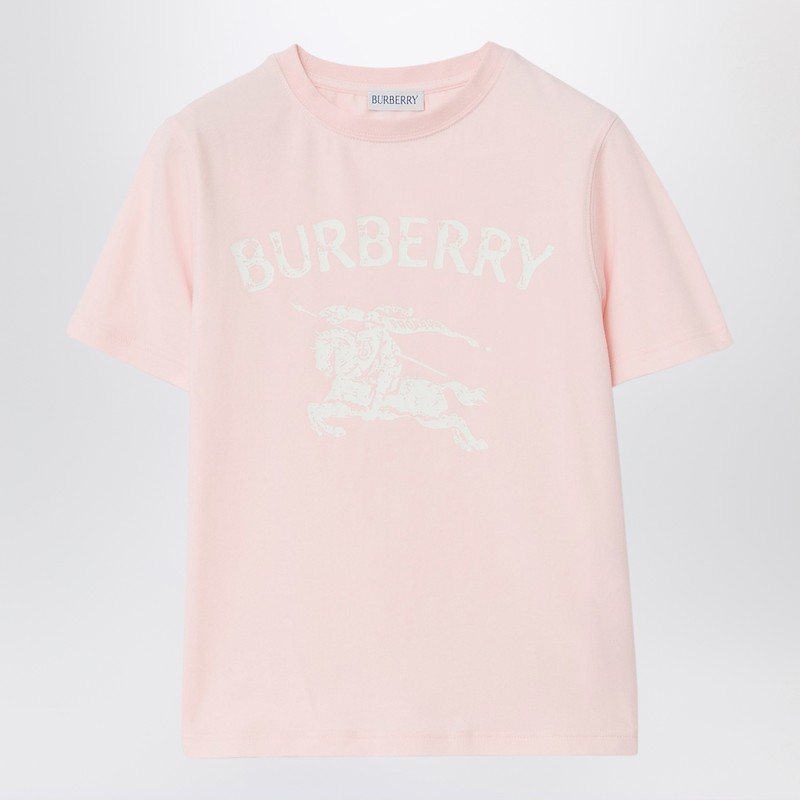 Pink stretch cotton T-shirt with EKD