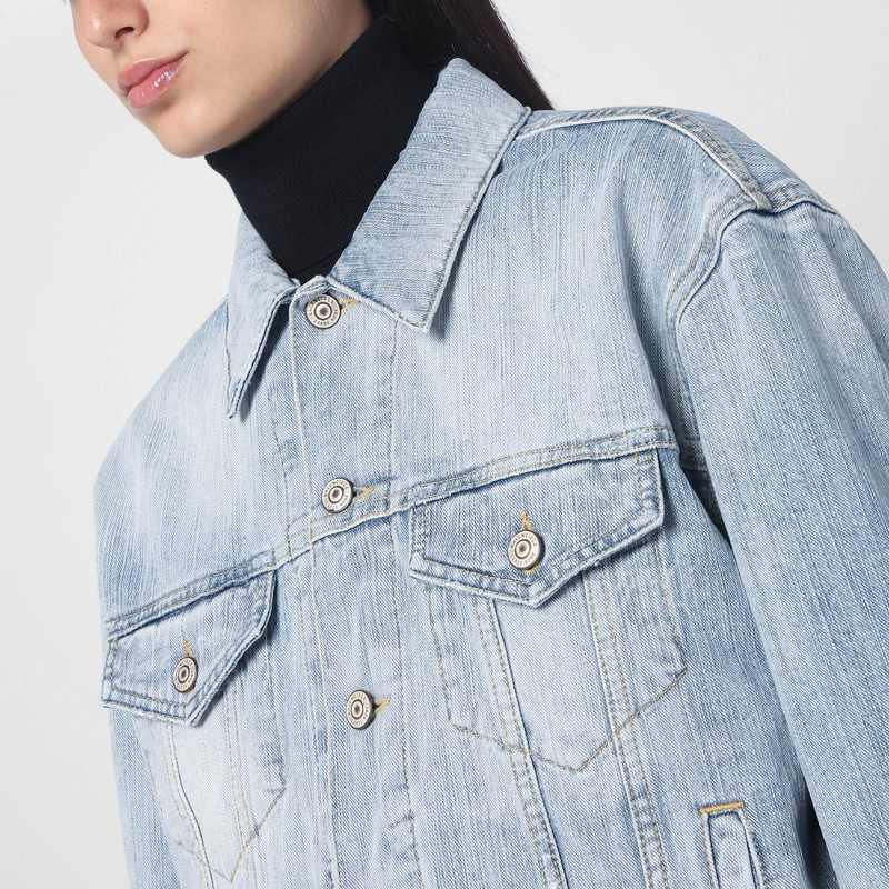 Balenciaga Collared Regular Jacket Long Sleeves Pockets In Gray