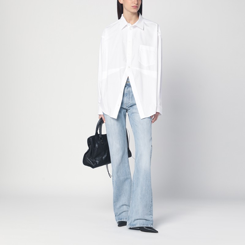Balenciaga Poplin Shirt In White