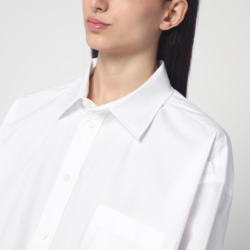 Balenciaga Poplin Shirt In White