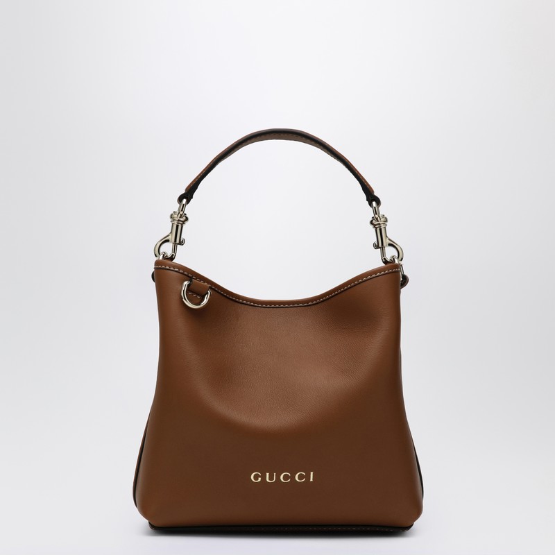 Mini GG Emblem bucket bag brown - GUCCI - Modalova