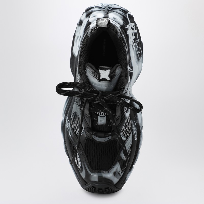 Balenciaga 6xl Spray-effect Sneakers In Black