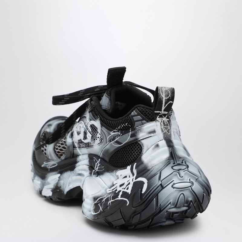 Balenciaga 6xl Spray-effect Sneakers In Black