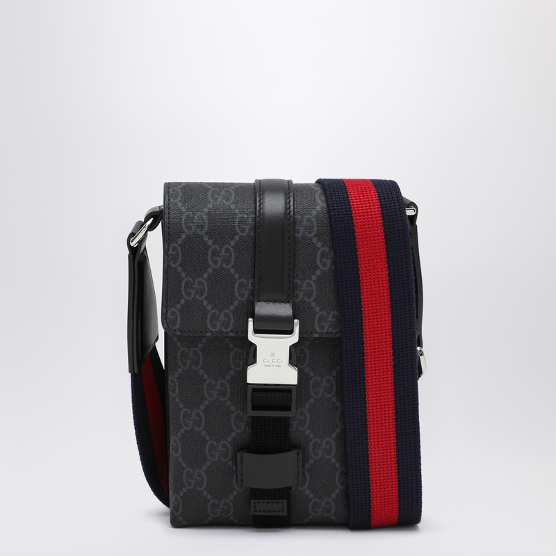 Gucci Mini Shoulder Bag In Black Gg Supreme Fabric In Multicolor