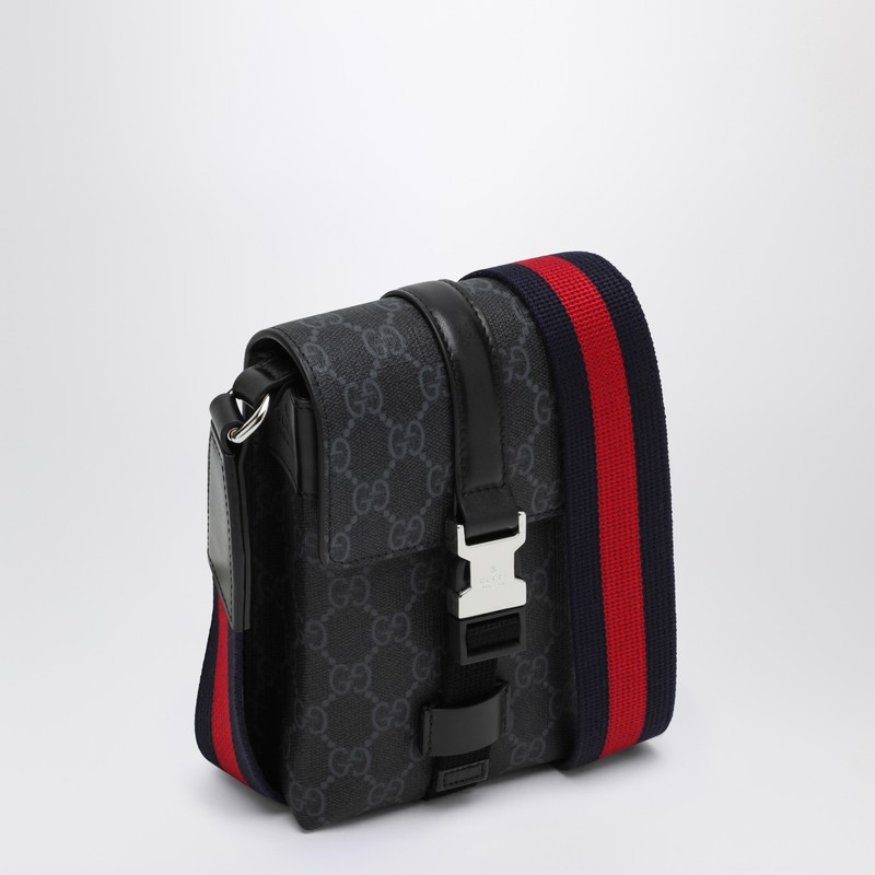 Gucci Mini Shoulder Bag In Black Gg Supreme Fabric In Multicolor