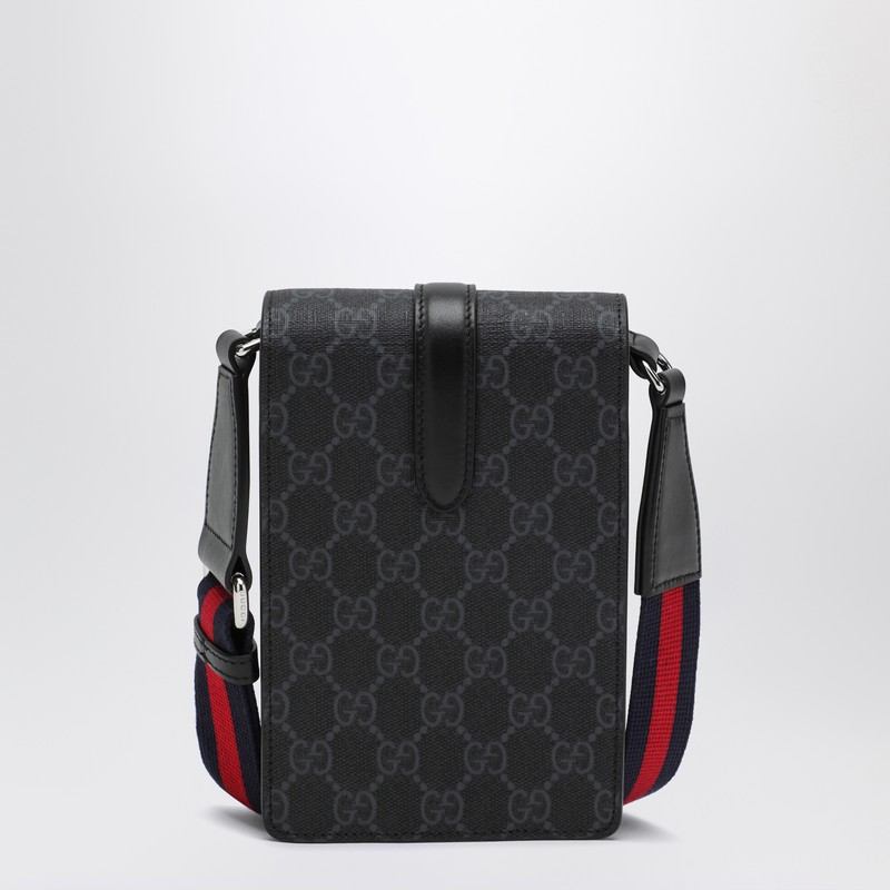 Gucci Mini Shoulder Bag In Black Gg Supreme Fabric In Multicolor