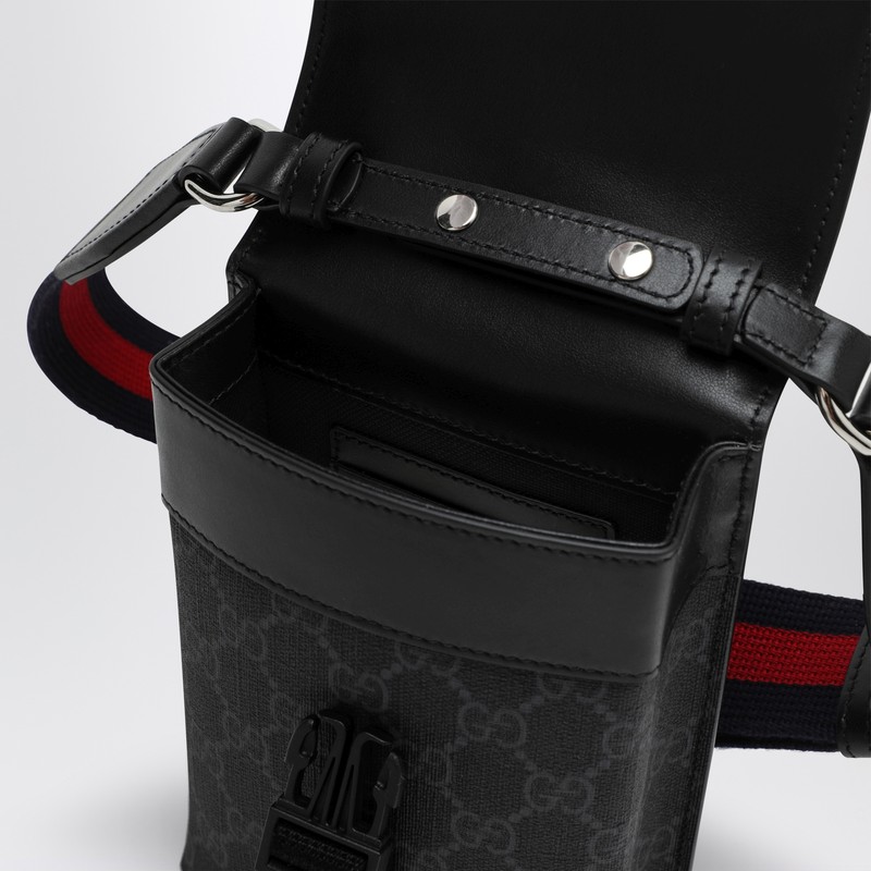 Gucci Mini Shoulder Bag In Black Gg Supreme Fabric In Multicolor