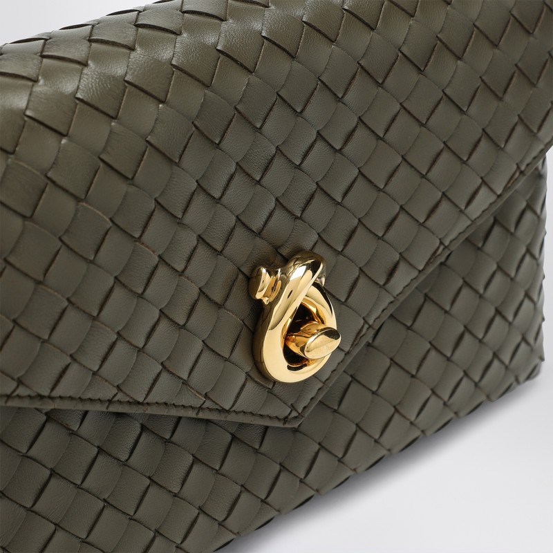 Bottega Veneta Women Knot Lock Cypress Coloured Bag In Green