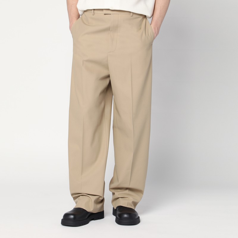 Straight-leg beige trousers - Bottega Veneta - Modalova