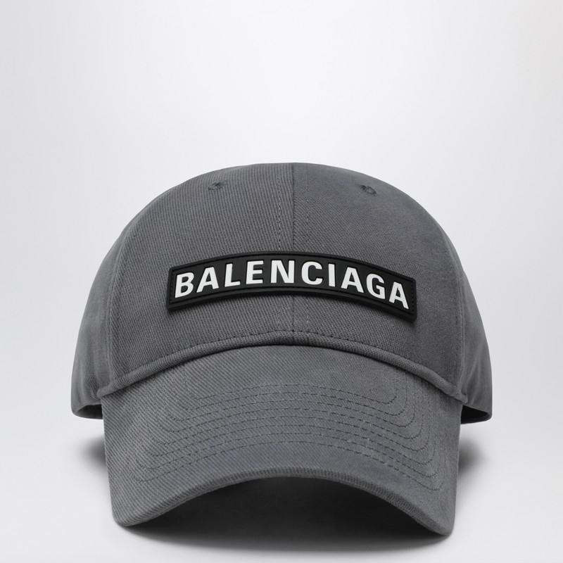 Grey cotton Patch baseball cap