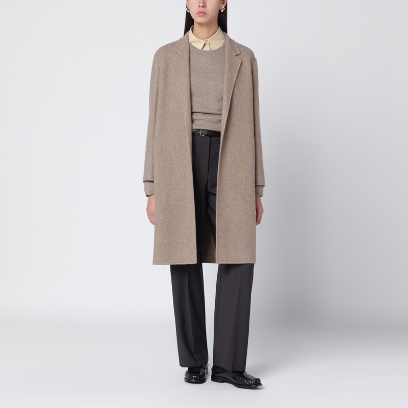 Beige cashmere coat