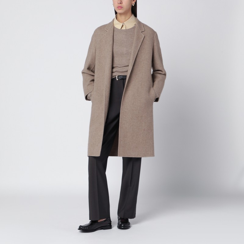 The Row Beige Cashmere Coat In Neutral