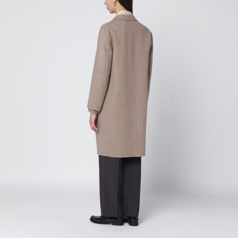 The Row Beige Cashmere Coat In Neutral