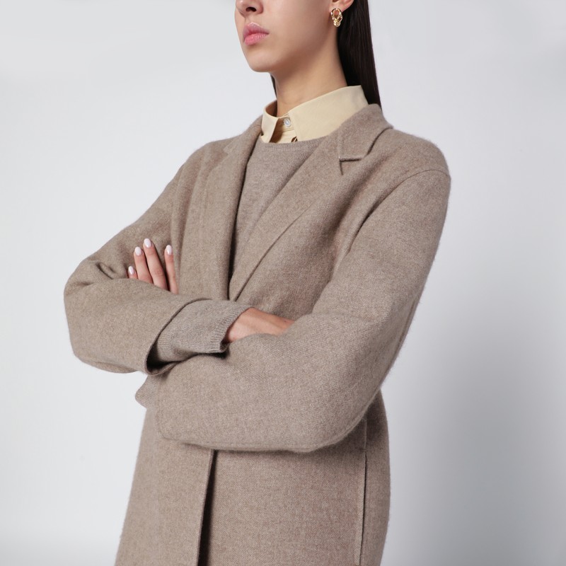 The Row Beige Cashmere Coat In Neutral