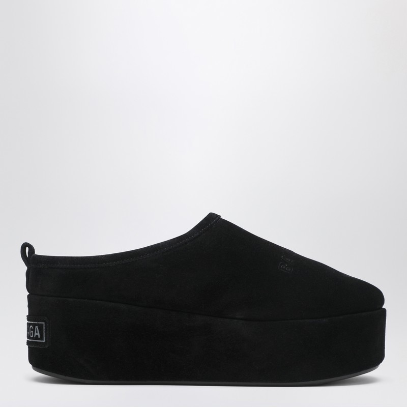 Alaska Soft black platform clogs