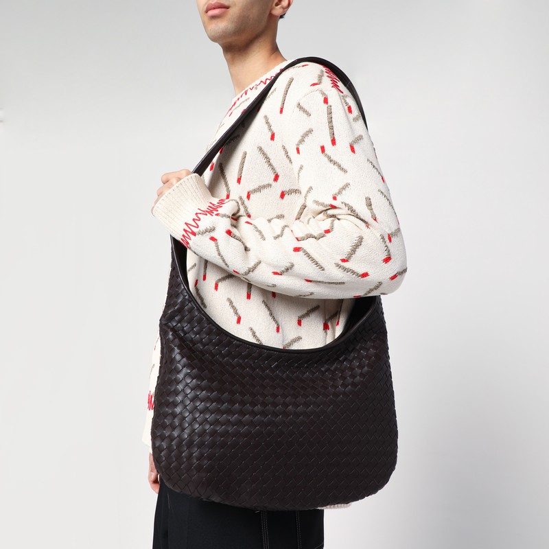 Bottega Veneta Men Fondant Small Veneto Crossbody Bag In Brown