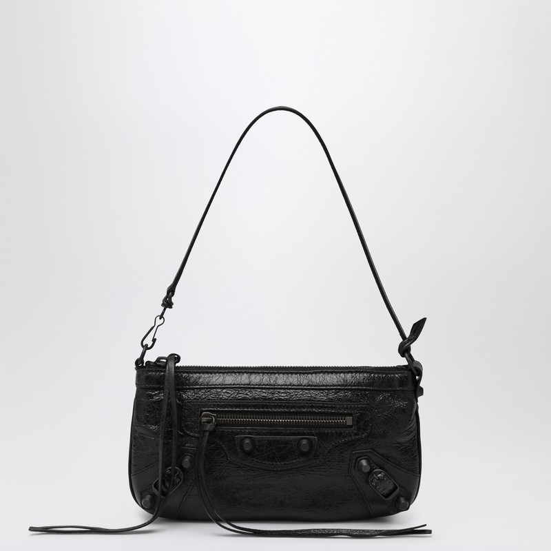 Balenciaga Black Le City Shoulder Pouch In Black